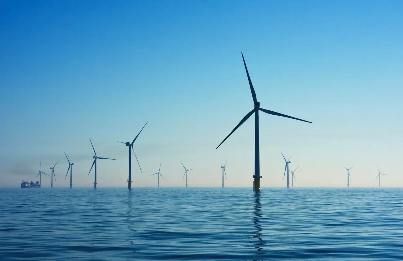 Wind turbines in the ocean