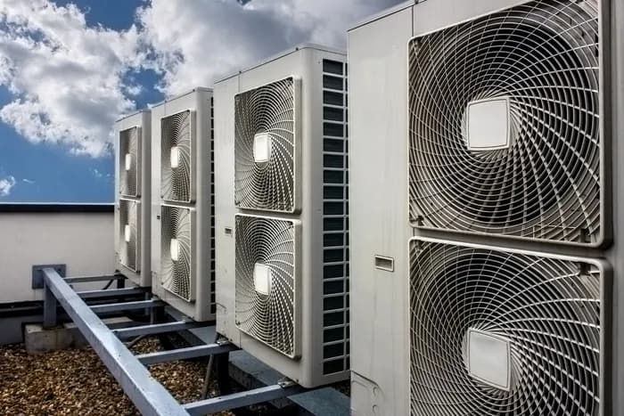 HVAC units on a rooftop