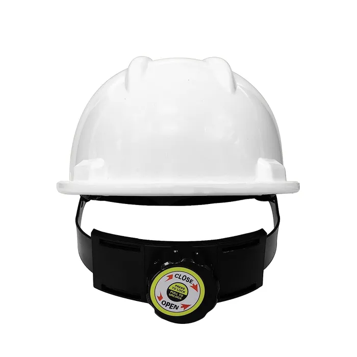 White safety helmet